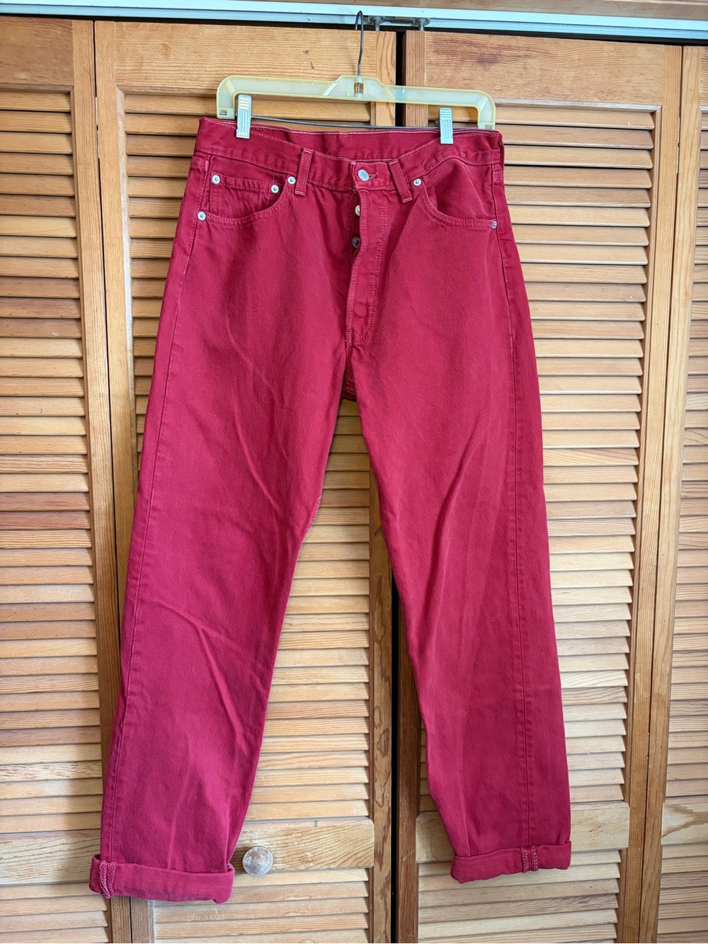 Levi's Red 501 Straight Jeans